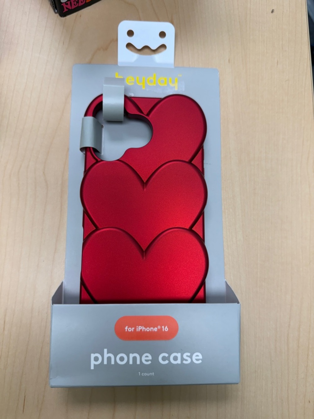 heyday Retiree Red Triple Heart Phone Case for iPhone 16 HTF! NEW!